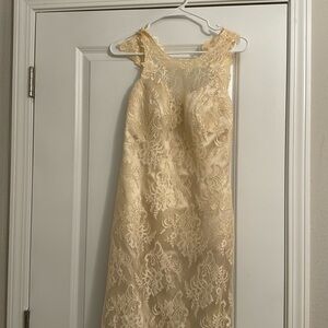 Never worn bridal dress ivory color, all lace
